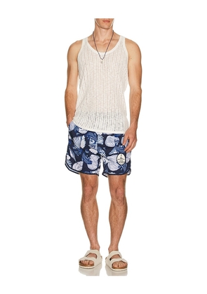 Agua Bendita Liam Trunks in Blue. Size 32. Also in 30, 34, 36.