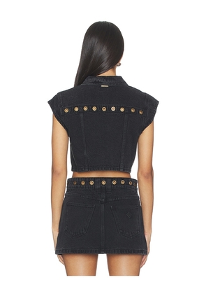 Abrand My Rose Shacket in Black. Size S. Also in XS, M, L, XL.