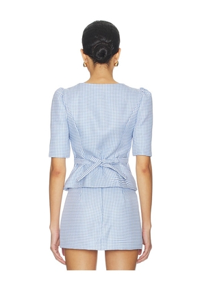 Amanda Uprichard Phoebe Top in Baby Blue. Size L. Also in M, S, XL, XS.