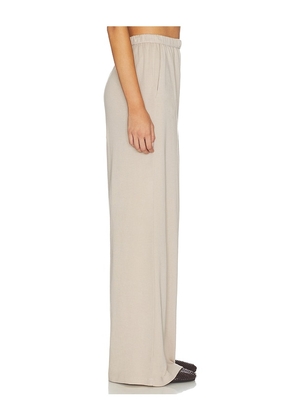 Enza Costa Supima Cotton Soft Everywhere Pant in Beige. Size L. Also in XS, S, M.