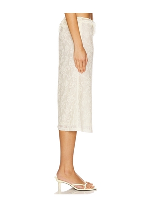 MARRKNULL Lace Layered Skirt in Cream. Size S. Also in M.