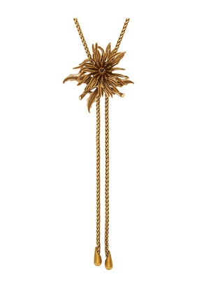 Cult Gaia Octavia Bolo Necklace in Metallic Bronze.