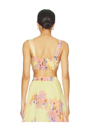 HEMANT AND NANDITA Corset Top in Lemon. Size S. Also in XXS, XS, M, L, XL, XXL.