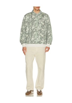 Bad Birdie French Terry Polo in Grey. Size L. Also in S, M, XL/1X.