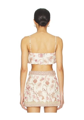 HEMANT AND NANDITA Bustier Top in Neutral. Size S. Also in XS, M, L, XL.
