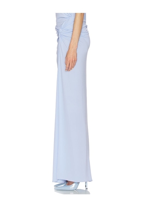 The Andamane Zohra Twist Detail Maxi Skirt in Baby Blue. Size 40/S. Also in 38/XS, 42/M, 44/L.