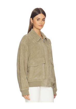 Citizens of Humanity Vivienne Suede Jacket in Olive. Size L. Also in XS, S, M.