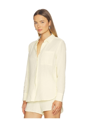 Bobi Button Down Shirt in Yellow. Size M. Also in XS, S, L, XL.