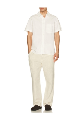 Citizens of Humanity Short Sleeve Pocket Cairo Shirt in White. Size L. Also in S, M, XL/1X.