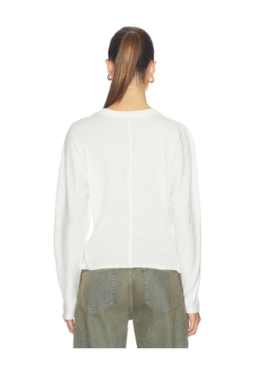 EB Denim Acacia V Neck Long Sleeve Top in White. Size L. Also in S, M.