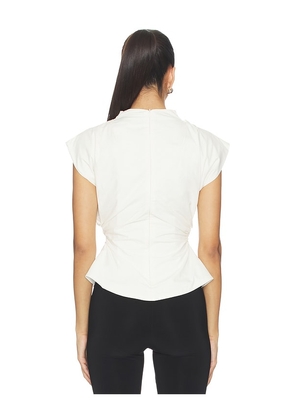 ALL THE WAYS Ilana Cinched Top in Cream. Size XXS. Also in XS, S, M.