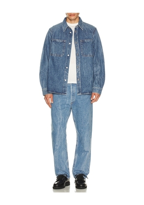 AGOLDE Craven Shirt in Blue. Size L. Also in S, M, XL/1X.