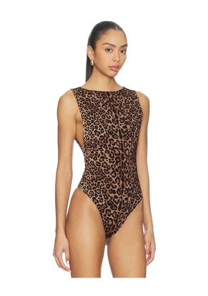 Camila Coelho Evita Bodysuit in Multi. Size L. Also in XS, S, M, XL.