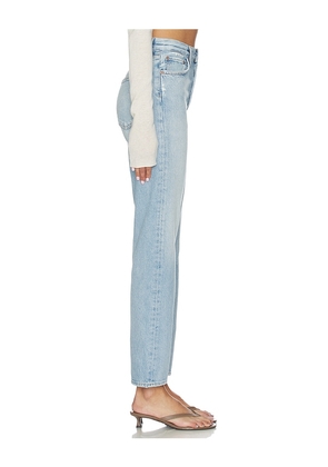 AGOLDE 90's Pinch Waist High Rise Straight Jeans in Blue. Size 24. Also in 23, 25, 27, 28, 29, 30, 31, 32.
