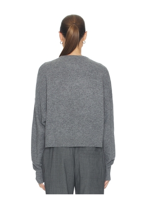 Blumarine Knit Logo Embroidered Pullover in Grey. Size L. Also in M, S.