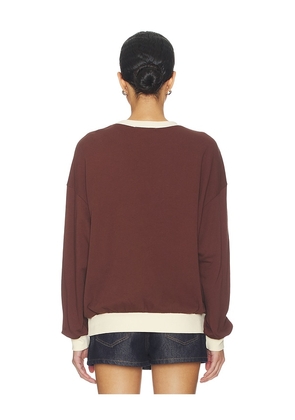 DAYDREAMER x REVOLVE Nashville Colorblock Oversized Sweatshirt in Brown. Size L/XL. Also in S/M.