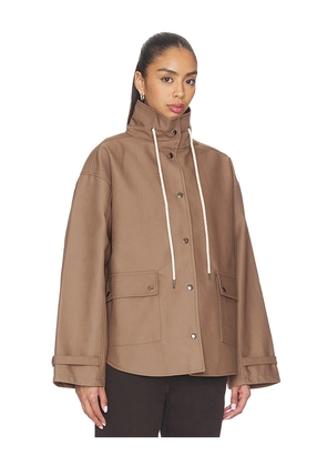 EAVES x Jasmine Tookes Cara Jacket in Brown. Size L. Also in XS, XXS, S, M, XL.
