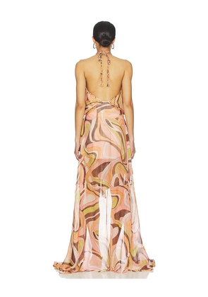 Alexis Gisela Dress in Pech. Size L. Also in XS, S, M, XL.