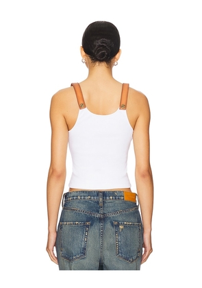Monse Leather Strap Tank Top in Ivory. Size L. Also in XS.