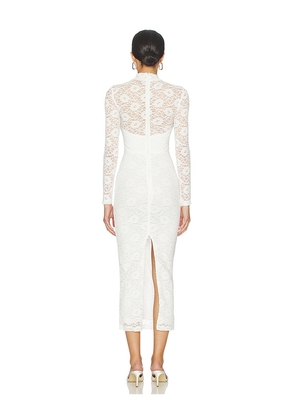 Bardot Carmen Lace Corset Midi Dress in White. Size 10. Also in 2, 4, 6, 8, 12.