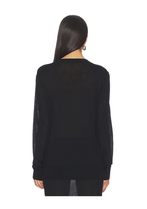 EAVES Claira Light Weight Knit Crewneck in Black. Size L. Also in XS.