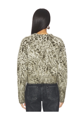 ALLSAINTS Wick Amur Cardigan in Light Grey,Dark Green. Size L. Also in M, XS, S.