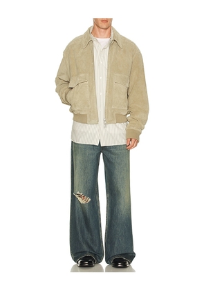 AGOLDE Emil Bomber in Brown. Size L. Also in S, M, XL/1X.