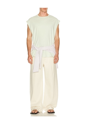 AGOLDE Leonard Sleeveless Tee in Mint. Size L. Also in S, M, XL/1X.