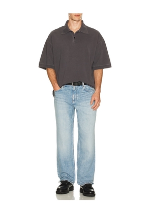 AGOLDE Curren Polo in Grey. Size L. Also in S, XL/1X.