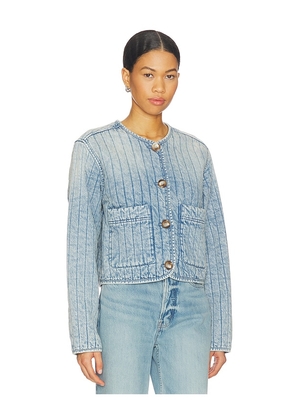 BLANKNYC Quilted Jacket in Blue. Size L. Also in XS, S, M.