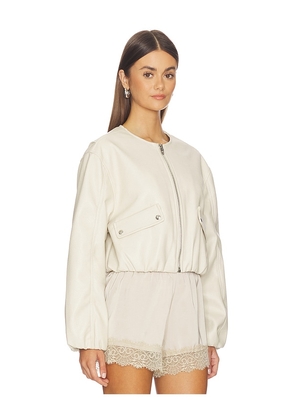 BLANKNYC Bomber Jacket in Neutral. Size L. Also in S, M.