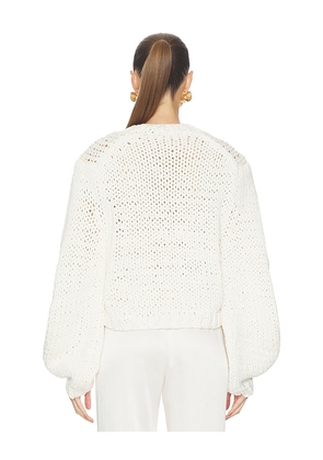 Cult Gaia Trina Pullover Sweater in Ivory. Size XS. Also in XXS, S, M, L, XL.