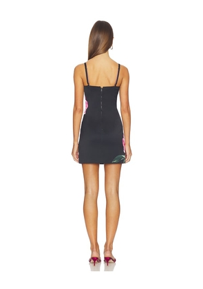 Alice + Olivia Nina Sweetheart Spaghetti Strap Mini Dress in Black,Fuchsia. Size 0. Also in 4, 8, 10, 12.