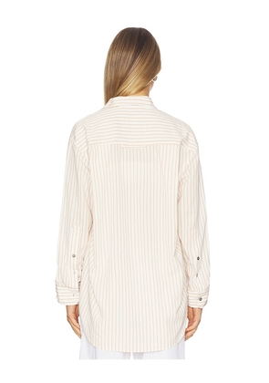 Citizens of Humanity Kayla Shirt in White,Peach. Size L. Also in XS, S, M, XL.
