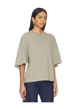 AGOLDE Ellery Tee Shirt in Green, brown. Size XS. Also in S, M, L.