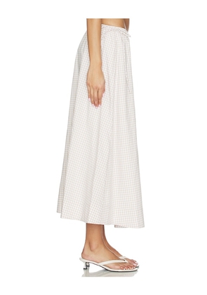 Elodie the Label Vionnet Skirt in Taupe. Size L. Also in M, S, XL, XS.