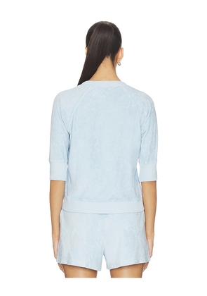 Bobi S/s Classic Raglan Pullover in Baby Blue. Size XS. Also in S, M, L.