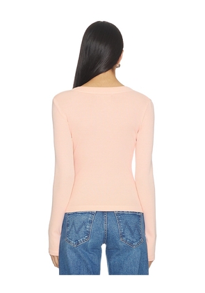Citizens of Humanity Varra Henley Top in Peach. Size L. Also in M, S, XS.