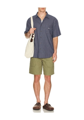 Brixton Surplus Vintage Wash Herringbone Shorts in Olive. Size 30. Also in 31, 32, 33, 34, 36.