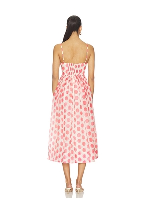 Cara Cara Pero Midi Dress in Pink. Size 00. Also in 10, 12.