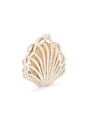 Aranaz Oskola Leather Clutch in White.