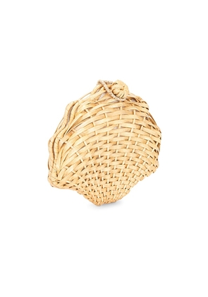 Aranaz Oskola Wicker Clutch in Neutral.