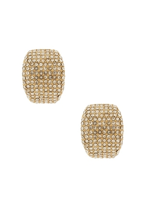 BaubleBar Whitney Crystal Earrings in Metallic Gold.