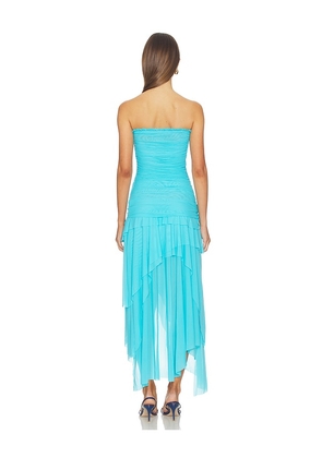 GUIZIO Lyla Twist Dress in Blue. Size M. Also in S.