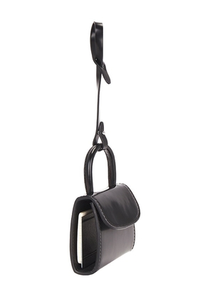 BY FAR Mini Mini Card Holder in Black.