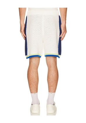 Casablanca Crochet Shorts in White. Size M. Also in S, L, XL/1X, XXL/2X.