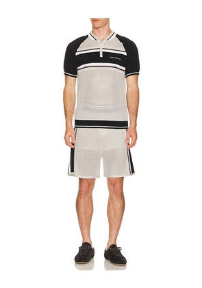 Casablanca Metallic Mesh Stripe Shorts in Grey. Size M. Also in S, L, XL/1X, XXL/2X.