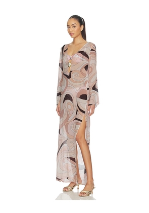 Cin Cin Hotline Moonstone Maxi Dress in Blush,Beige. Size XS. Also in S, M.