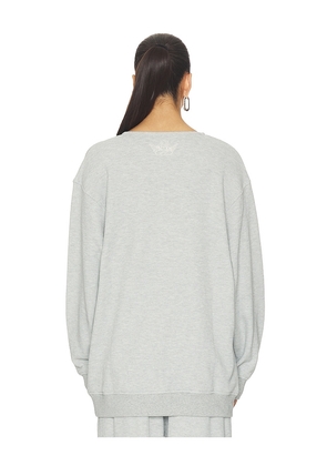Boys Lie Signature Thermal Crewneck in Grey. Size XS/S. Also in M/L, XL/XXL.