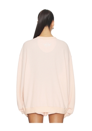 Boys Lie Sunshine And Rainbows Kara Crewneck in Peach. Size XS/S. Also in M/L, XL/XXL.